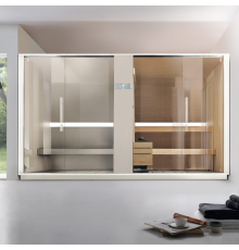 Effegibi Logica SH СаунаХаммам 373x171x226см, угловая DX, цвет: Soft Sand. LO 40 01 0004