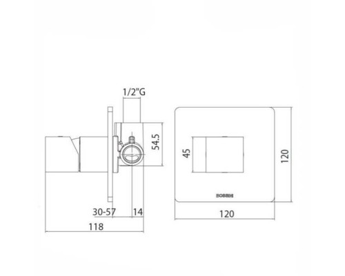 Bossini Cube Смеситель для душа на 1 выход , цвет: хром . Z00007, Z00064.030 Bossini Cube Смеситель для душа на 1 выход , цвет: хром . Z00007, Z00064.030