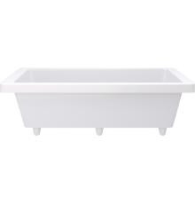 Ванна из искусственного камня Aqua de Marco Nestor 1180WNES 175x80 см, отдельностоящая, белая, с декоративными ножками