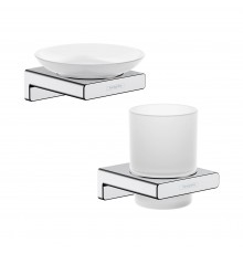 Набор Стакан Hansgrohe AddStoris 41749000 хром + Мыльница 41746000 хром
