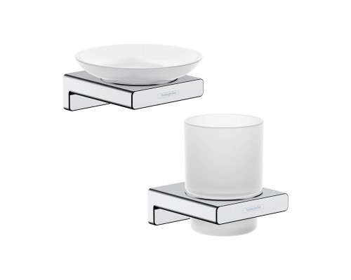 Набор Стакан Hansgrohe AddStoris 41749000 хром + Мыльница 41746000 хром Набор Стакан Hansgrohe AddStoris 41749000 хром + Мыльница 41746000 хром