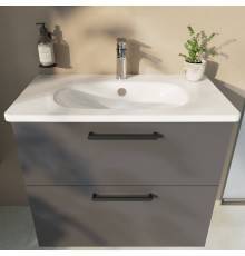 Тумба с раковиной VitrA Root 80, матовый серый камень