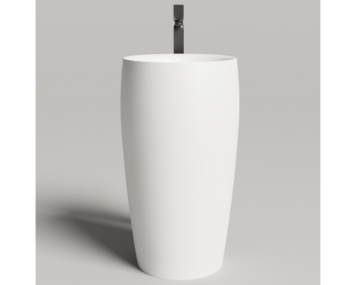 Salini Alda Раковина отдельностоящая 47х47х90см., без отв., S-Stone, цвет: белый матовый. 130321M