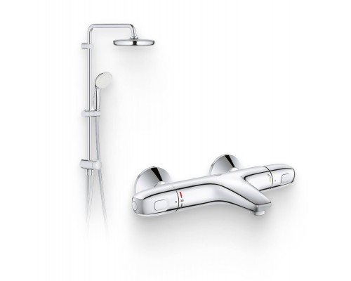 Душевой комплект Термостат Grohe Grohtherm 1000 New 34155003 для ванны с душем + Стойка New Tempesta System 26381001 Душевой комплект Термостат Grohe Grohtherm 1000 New 34155003 для ванны с душем + Стойка New Tempesta System 26381001