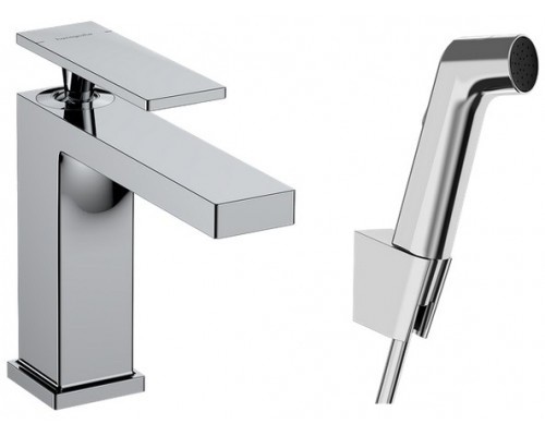 HG 73 210 000 Tecturis E Смеситель для раковины 117 мм, с гигиеническим душем, 5,8 л/мин 73210000