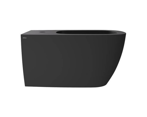 Alice Wunder Биде подвесное 53х31см., с набором для крепления, цвет: чёрный матовый. 45010108SET