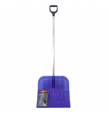 Лопата поликарбонат с алюминиевым черенком Fachmann, D образной ручкой, синий 05.013