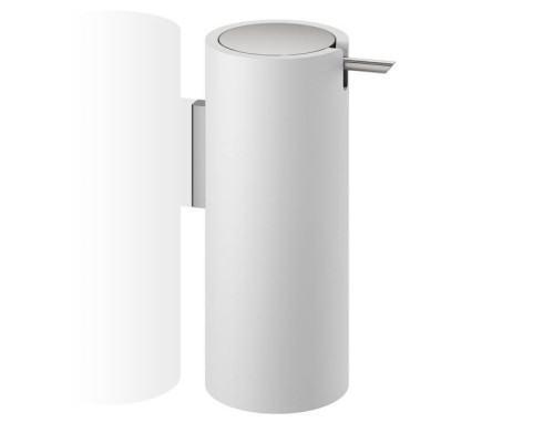 Decor Walther Stone WSP Дозатор для мыла, подвесной, цвет: белый / сталь матовая. 0972255 Decor Walther Stone WSP Дозатор для мыла, подвесной, цвет: белый / сталь матовая. 0972255