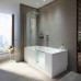 DURAVIT Shower + Bath Bathtub Ванна 170х75хh210.5см, прямоугольная с входной дверью и душевой шторкой, SX - левосторонняя, цвет: белый. 700403000000000, 791246000001000