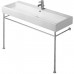 Duravit Vero Консоль металлическая с раковиной 120x47см, с 1 отв. под смес., напольная, цвет: белый/хром. 0030741000,  0454120826
