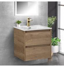 Тумба с раковиной BelBagno Kraft 50 подвесная, rovere nebrasca nature
