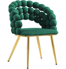 Стул Woodville Ball green, ножки gold