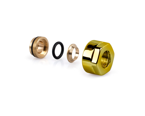Фитинг SR Rubinetterie для медной трубы, герметичный O-Ring Золото 0381-1900D0E0
