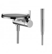 Laufen Kartell Смеситель для ванны настенный, на 1 отв, с ручным душем, цвет: хром. 3.3133.9.004.141.1