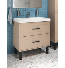 Тумба с раковиной STWORKI Хадстен 80 напольная, латте