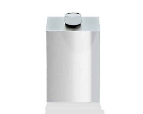 Decor Walther DW 76 Корзина для бумаги 17x17x27см, с крышкой, напольная, цвет: хром. 0614400