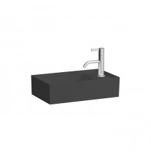 Laufen Kartell Раковина 46х28х12 см, 1 отв., без перелива, цвет: черный глянцевый. 8.1533.4.020.111.1