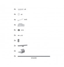 Ravak Крепление передней панели для прямоугольных ванн, универсальное. B23600000N