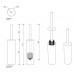 Decor Walther Bar SBG Туалетный ершик, напольный, цвет: золото матовое. 0856882