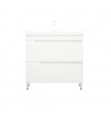 Тумба с раковиной Corozo Юрма 80 Z2 напольная, глянцевая белая