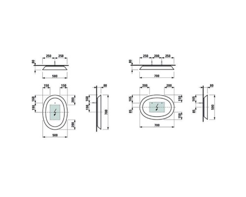 Laufen New Classic Зеркало в керамической раме с подсветкой LED 50х8х70см, цвет: белый глянцевый. 4.0607.0.085.000.1 Laufen New Classic Зеркало в керамической раме с подсветкой LED 50х8х70см, цвет: белый глянцевый. 4.0607.0.085.000.1