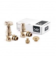 Комплект SR Rubinetterie серия Floral Old Style 1/2 угловой цвет светлое золото K337-1500T000