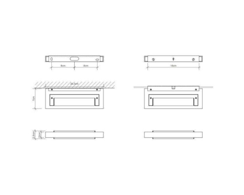 Decor Walther Slim 20 Светильник настенный 20x7x2см, 1x R7S 118 mm max. 100W, цвет: никель сатинированный. 0332034