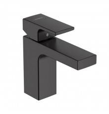 Hansgrohe Vernis Shap Смеситель для раковины, излив 100 мм, с донным клапаном, цвет: матовый черный . 71561670