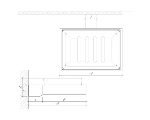 Decor Walther Corner WSS Мыльница подвесная, стекло сатинированное, цвет: никель сатинированный. 0561834
