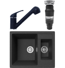 Комплект Мойка кухонная TopZero Madonna 615.500 15-40 Galaxy + Смеситель Bruce galaxy 40 + Измельчитель Bone Crusher BC 910-SL-Slim Line