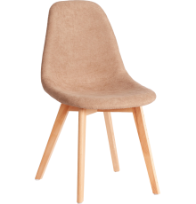 Комплект стульев TetChair Модерн Cindy soft (mod. C1021F1-1) фактурный велюр бежевый LY1701-4, ножки натуральные, 4 шт.