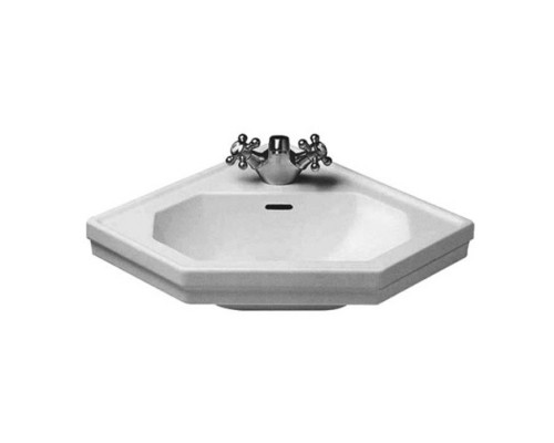 Duravit 1930 Раковина подвесная, 59х45х Н: 19.5см., угловая, 1отв., цвет: белый. 0793420000