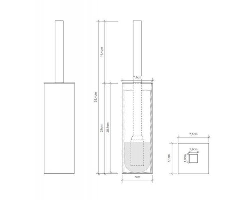 Decor Walther Cube DW 371 Туалетный ершик, напольный, цвет: золото. 0820120