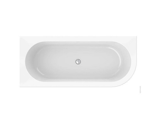 KNIEF Wall XS Corner R Ванна в левый угол 165x75x58xсм, с щелевым переливом, без сл-пер, цвет: белый. 0100-091-06,  0100-255-R