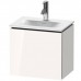 Duravit L-Cube База подвесная 44x44x31.1см с раковиной, 1 дверца, петли справа, цвет: глянцевый белый. LC6133R2222,  07334500411