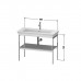 Duravit White Tulip Металлическая консоль 98.4x45х76см., напольная, 1 дерев. полка, цвет: Nordic White HighGloss. 2363100000, WT45410H4H4