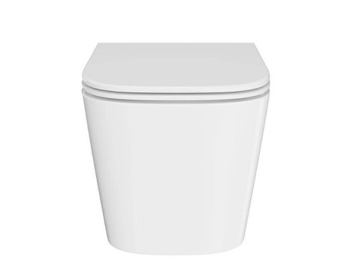 Kerama Marazzi Cubo Унитаз подвесной, безободковый, с крепежом и сиденьем, цвет: белый глянцевый. CU.wc.02 Kerama Marazzi Cubo Унитаз подвесной, безободковый, с крепежом и сиденьем, цвет: белый глянцевый. CU.wc.02
