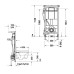 Duravit DuraSystem Рама для установки подвесного унитаза 114.8x50x15.5 см, в сборе с бачком 9л, ручная нейтрализация запаха. WD1012000000