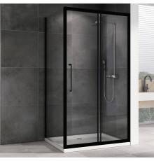 Душевой уголок Abber Schwarzer Diamant AG30140BH-S75B 140х75, профиль черный, стекло прозрачное