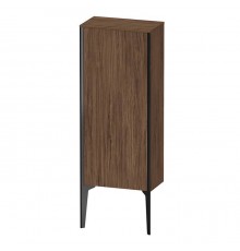 Duravit XViu Шкаф подвесной 40x24x89см, с 1 дверью, 2 стеклянными полками (петли слева), цвет: walnut dark/черный матовый. XV971500000,  XV1305LB221