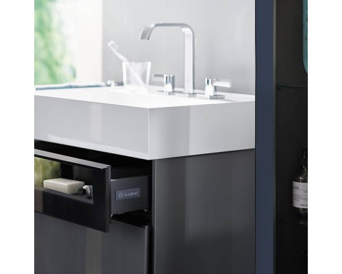 Burgbad Yumo Комплект подвесной мебели 66x47x64 см, со стеклянной вставкой, цвет: серый. SFKL067 F3194 C0001*1