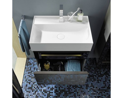 Burgbad Yumo Комплект подвесной мебели 66x47x64 см, со стеклянной вставкой, цвет: серый. SFKL067 F3194 C0001*1