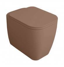 Simas Henges Унитаз напольный безободковый 38х55 см, цвет: moka mat. HE01 moka mat