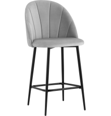 Полубарный стул Stool Group Логан велюр светло-серый