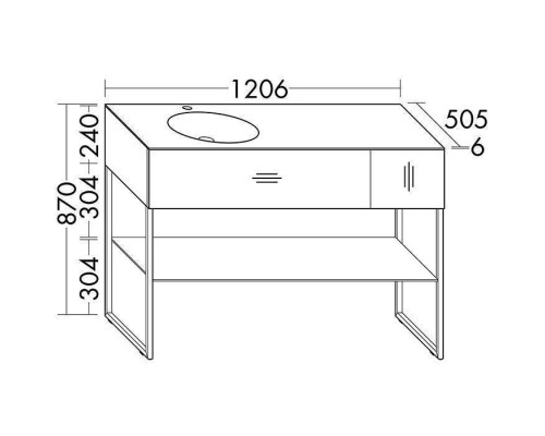 Burgbad Coco Комплект напольной мебели 120x50x87 см, цвет: серый. SFHQ120 L F2848 C001*1