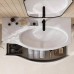 Kerama Marazzi Riva Раковина 100.7х48х15см., накладная, мебельная, с крепежом, правая, 1 отв., с переливом, цвет: белый глянцевый