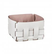 Colombo Adj Корзинка Mini Bottega, 19x19H13 см , цвет: устричный/пепельная роза. BADJ1019-0207