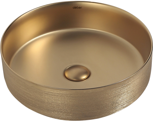 Накладная раковина Abber Bequem AC2109BGM, матовое золото