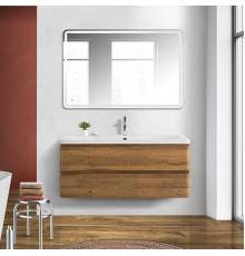Мебель для ванной комнаты BelBagno Albano 120 подвесная, rovere rustico, белая глянцевая раковина