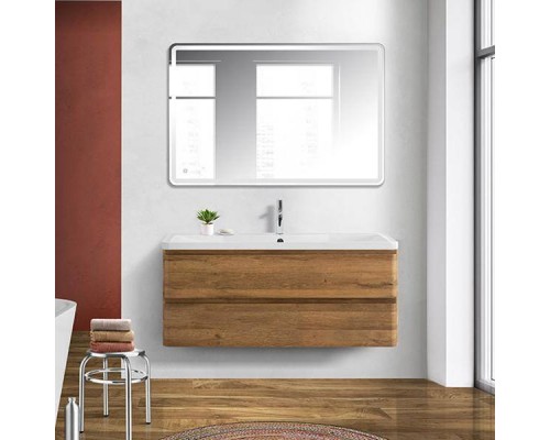 Мебель для ванной комнаты BelBagno Albano 120 подвесная, rovere rustico, белая глянцевая раковина